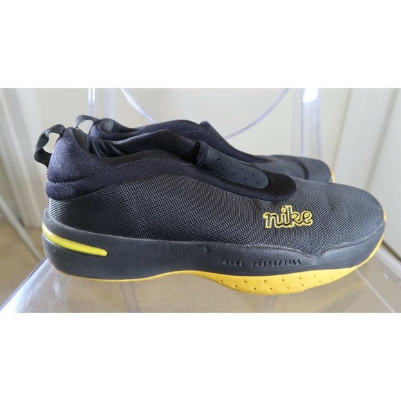 RARE Vintage 2000 Nike Basketball Low Black / Yellow (830156 003 00) Sz 9 - Picture 1 of 11